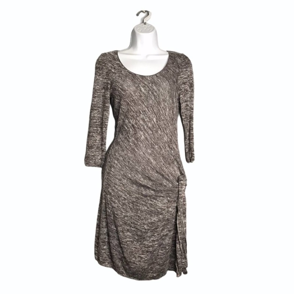 Max Studio | Long Sleeve Brown Heather Dress Tie •